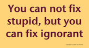 Fix ignorant
